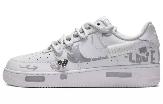 Кроссовки Nike Air Force 1 Skateboard Shoes Men Low-Top Gray White