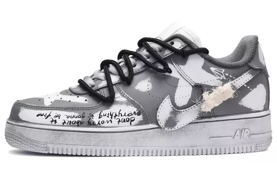 Кроссовки Nike Air Force 1 Skateboard Shoes Men Low-Top White Gray