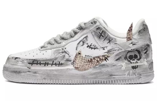 Кроссовки Nike Air Force 1 Skateboard Shoes Men Low-Top Gray White