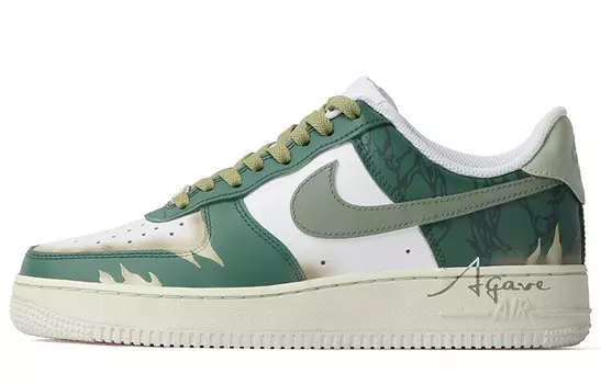 Мужские кроссовки для скейтбординга Nike Air Force 1 Low, Dark green white