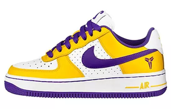 Мужские кроссовки для скейтбординга Nike Air Force 1 Low, White yellow purple