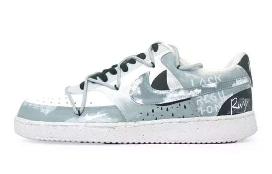 Мужские кроссовки для скейтбординга Nike Court Vision 1, Black Rhyme Blue Dream