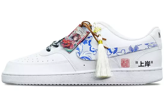 Кроссовки Nike Court Vision 1, белый/голубой