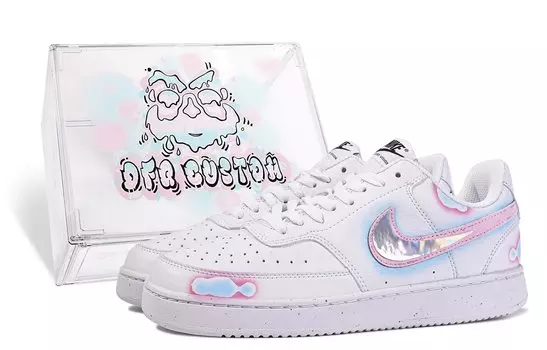 Кроссовки Nike Court Vision 1, белый/голубой