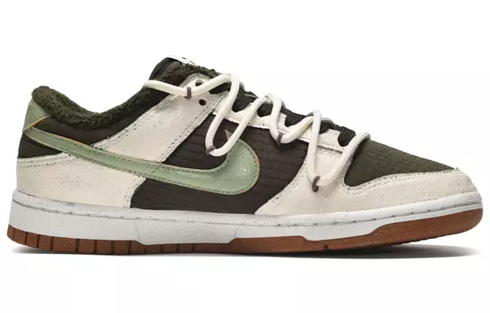 Кроссовки Nike Dunk Skateboard Shoes Men Low-Top White Brown Green