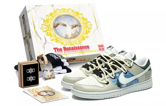 Кроссовки Nike Dunk, фисташковый/голубой