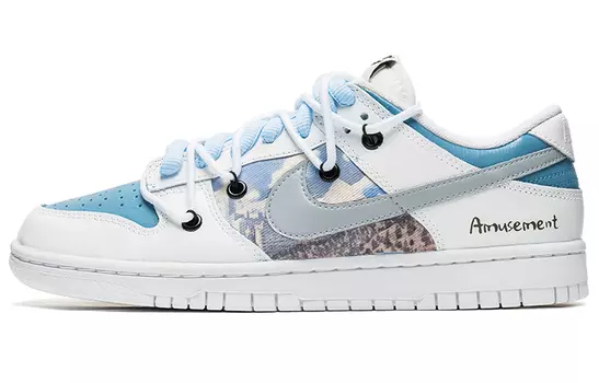 Кроссовки Nike Dunk Skateboard Shoes Men Low-Top White Blue
