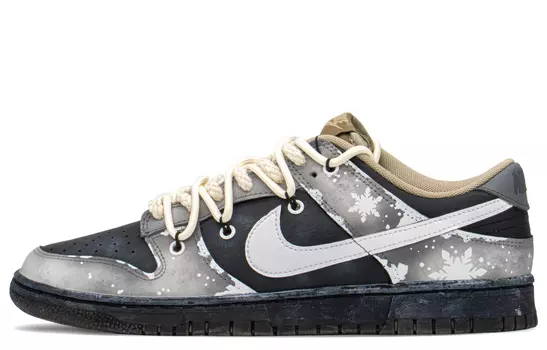 Кроссовки Nike Dunk Skateboard Shoes Men Low-Top Black Gray