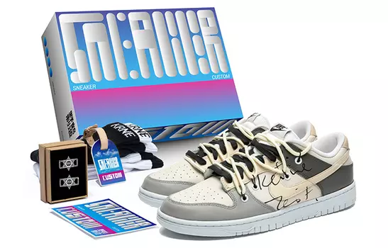 Кроссовки Nike Dunk Skateboard Shoes Men Low-Top Beige Gray