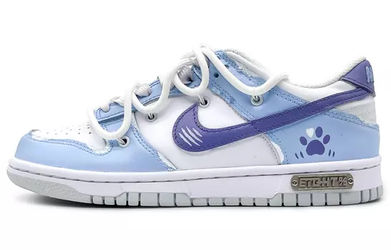Кроссовки Nike Dunk Skateboard Shoes Men Low-Top Purple/Blue White