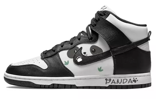 Кастомизированные кроссовки Nike Dunk Skateboarding Shoes Men, черный/белый