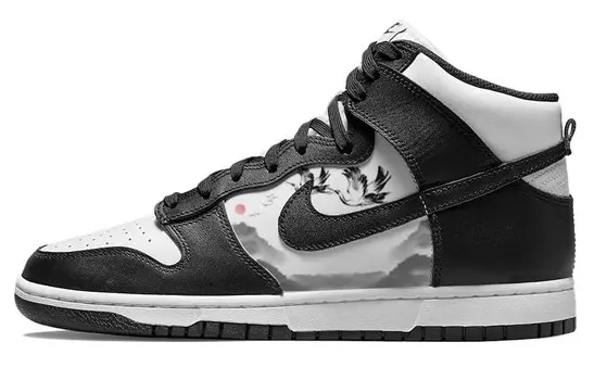 Кастомизированные кроссовки Nike Dunk Skateboarding Shoes Men, черный/белый