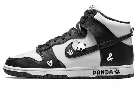 Кастомизированные кроссовки Nike Dunk Skateboarding Shoes Men, черный