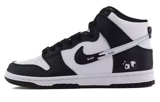 Кастомизированные кроссовки Nike Dunk Skateboarding Shoes Men, черный/белый