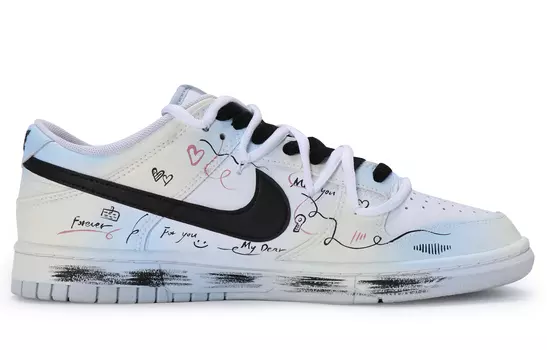 Мужские кроссовки для скейтбординга Nike Dunk, Blue, white, yellow, black