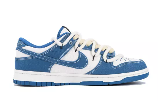 Мужские кроссовки для скейтбординга Nike Dunk, Industrial Blue/Photon Dust/Emerald Rise/Metallic Silver