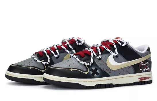 Мужские кроссовки для скейтбординга Nike Dunk, Light Smoke Gray/Dark Obsidian/White/Bright Crimson