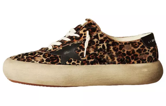 Мужские кроссовки для скейтбординга Space-Star с низким верхом бежевого/коричневого цвета Golden Goose