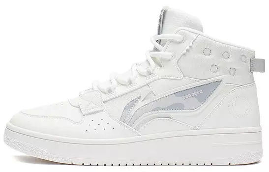 Мужские кроссовки для скейтбординга Yamahara с высоким берцем, облачно-белые/антарктические серые/светло-сажевые Lining