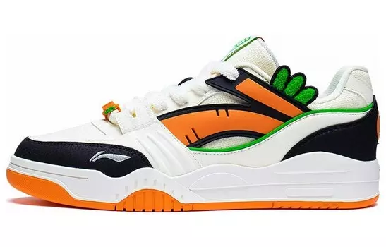 Мужские кроссовки для скейтбординга Yuebai с низким верхом, белые/черные/оранжевые Lining