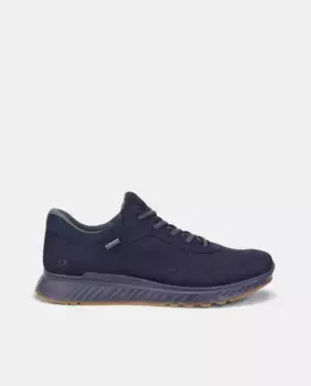 Мужские кроссовки EXOSTRIDE низкие из NOBUCK с кружевной застежкой Ecco, синий