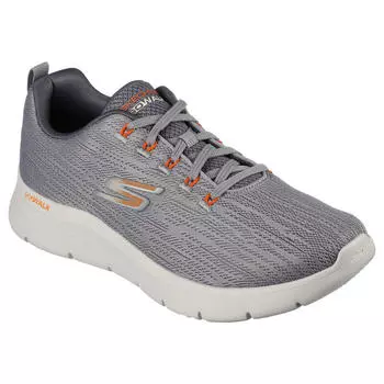 Мужские кроссовки GO WALK FLEX QUOTA Серый/Оранжевый SKECHERS, цвет orange
