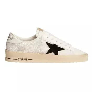 Мужские кроссовки Golden Goose Stardan из черной замши со звездой и белой вставкой на пятке