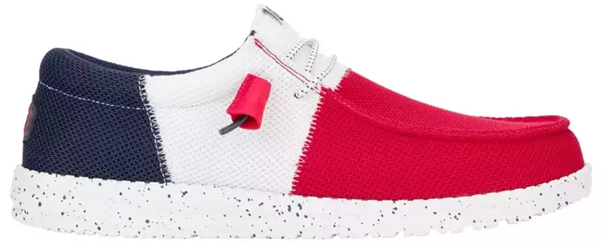 Мужские кроссовки Hey Dude Wally Tri Varsity с сеткой, красный/темно-синий