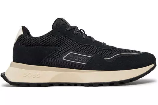 Мужские кроссовки Hugo Boss в спортивном стиле из замши и нейлона с логотипом, цвет Midnight Navy