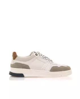 Мужские кроссовки из кожи в стиле бамба Mustang, кремовый