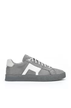 Мужские кроссовки из натуральной кожи 133983Z090 Серый Ziya Ayakkab