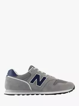 Мужские кроссовки из смесовой кожи 373 New Balance, цвет Grey/Navy