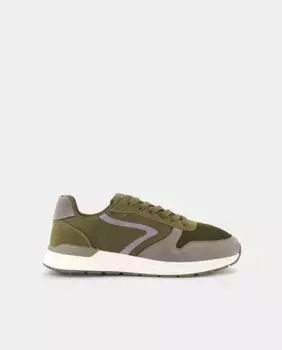 Мужские кроссовки из текстиля и замши Dustin, хаки