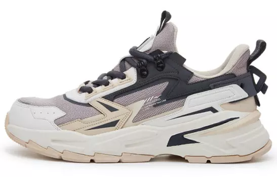 Мужские кроссовки Jing Hong 2.0 Lifestyle с низким верхом, песочно-охрового/угольно-серого цвета Erke