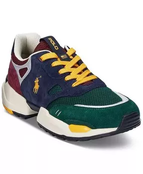 Мужские кроссовки Jogger из замши и сетки Polo Ralph Lauren, мультиколор