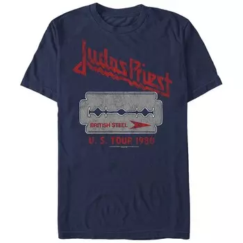 Мужские кроссовки Judas Priest British Steel U. Футболка с рисунком Tour 1980 Licensed Character, темно-синий