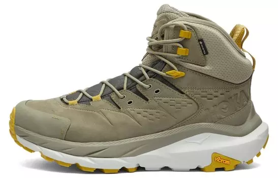Мужские кроссовки Kaha 2 Outdoor Performance с высоким берцем, оливково-зеленого цвета Hoka One One