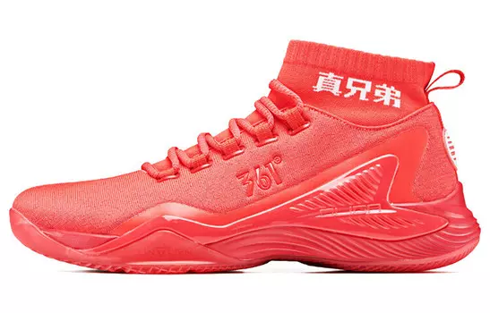 Мужские кроссовки Lifestyle High-Top красного/белого цвета 361°