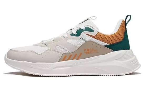 Мужские кроссовки Lifestyle с низким верхом белого/коричневого/зеленого цвета 361°