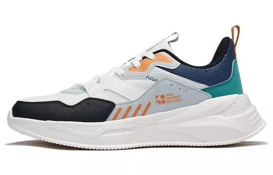 Мужские кроссовки Lifestyle с низким верхом, белый/черный/синий 361°