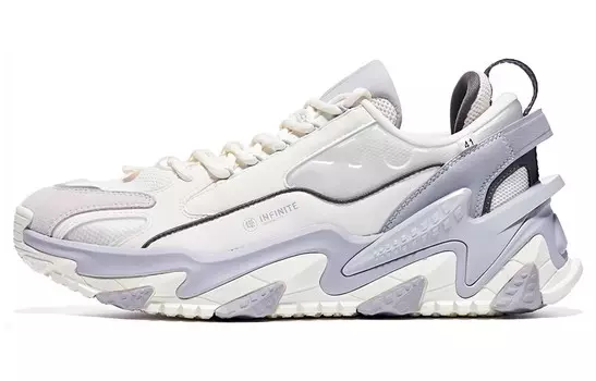 Мужские кроссовки Lifestyle с низким верхом, белый/серый Qiaodan