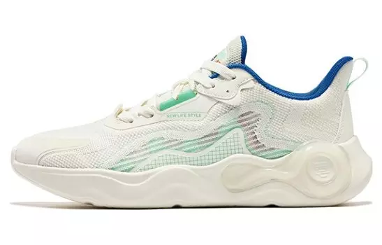 Мужские кроссовки Lifestyle с низким верхом, белый/зеленый Qiaodan