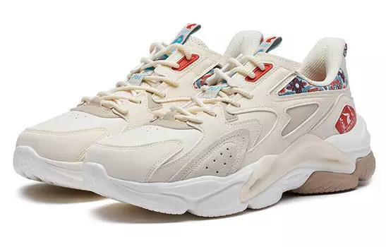 Мужские кроссовки Lifestyle с низким верхом бежевого/красного цвета 361°