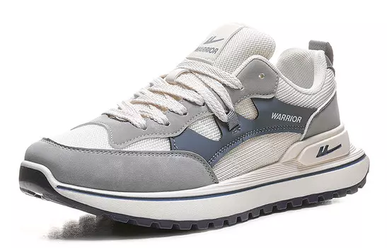 Мужские кроссовки Lifestyle с низким верхом бежевого/синего цвета Warrior
