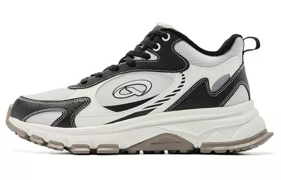 Мужские кроссовки Lifestyle с низким верхом черного/светло-серого цвета Qiaodan