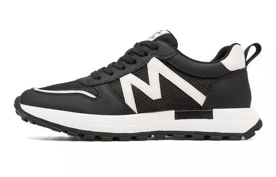 Мужские кроссовки Lifestyle с низким верхом, черного/белого цвета Trumppipe