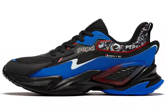 Мужские кроссовки Lifestyle с низким верхом, черного/синего цвета 361°