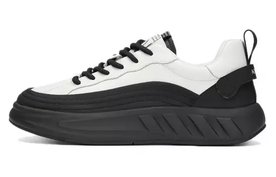 Мужские кроссовки Lifestyle с низким верхом, черного/белого цвета Aokang