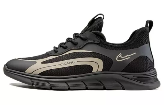 Мужские кроссовки Lifestyle с низким верхом черного/бежевого цвета Aokang