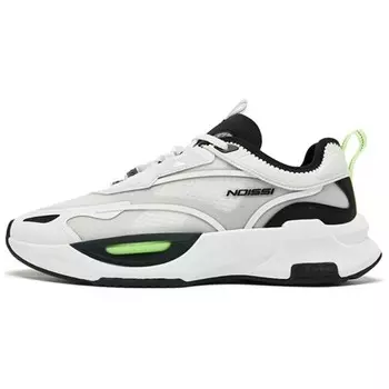 Мужские кроссовки Lifestyle с низким верхом, цвет белый/черный/зеленый Qiaodan